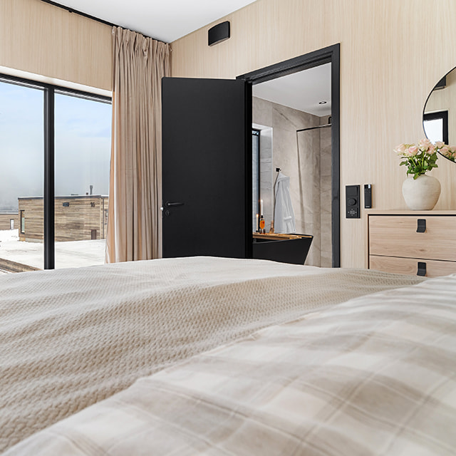 Clicwall wall panels in luxury lodge